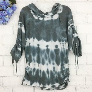 Young Fabulous & Broke Tie Dye Ruched Hoodie